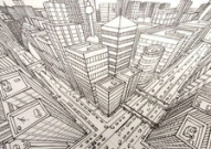 三点透视画法教程,立体空间绘制的核心技巧